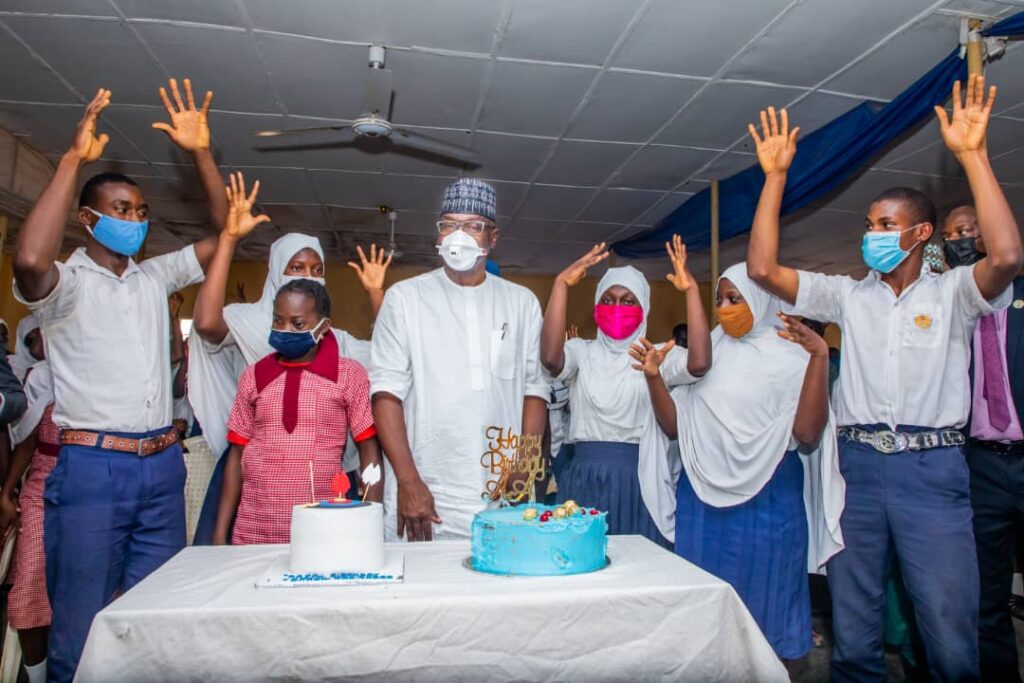 Kwara Governor with Special Needs Students
