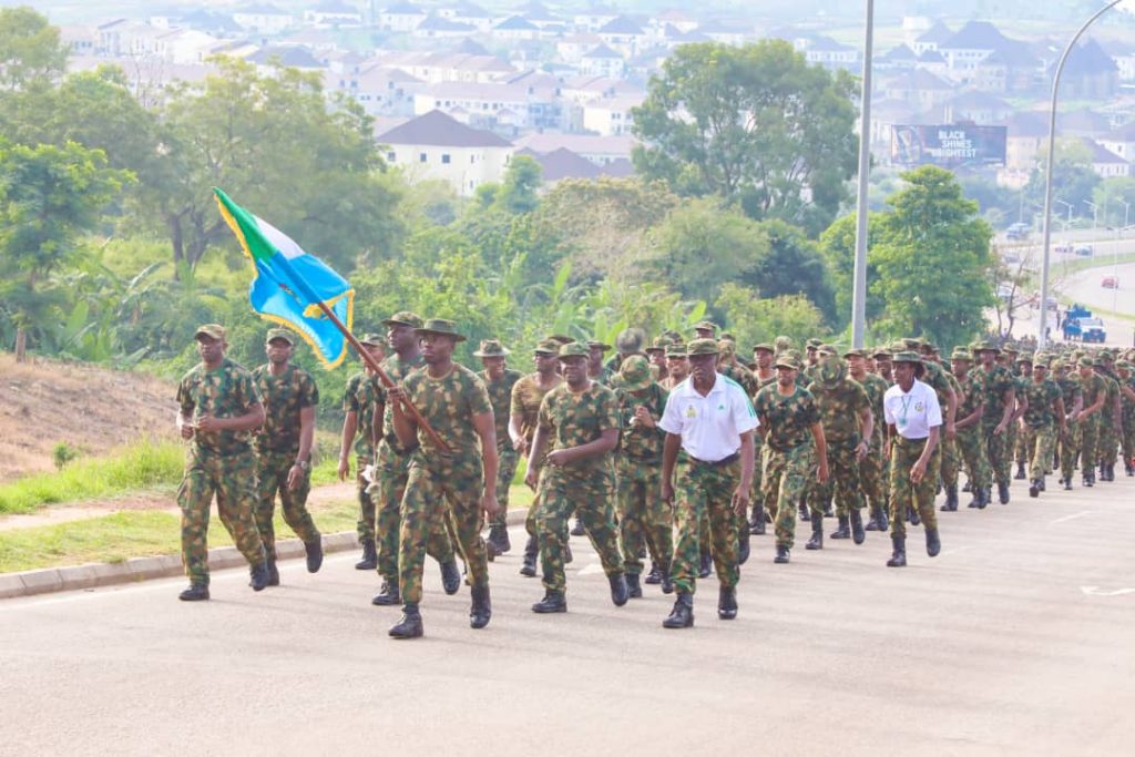 Troops on Physical Fitness Exercise