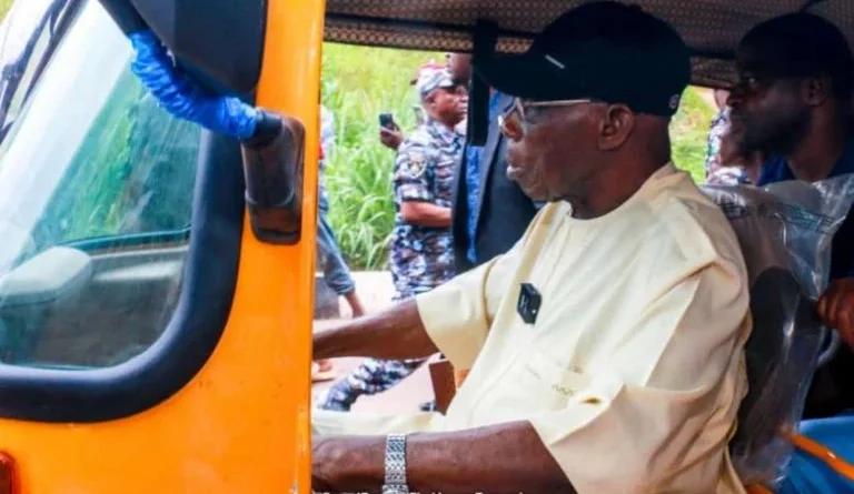 Obasanjo Riding Keke Napep