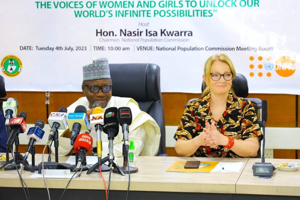 NPC Chair, Hon. Kwarra during 2023 World Population Day