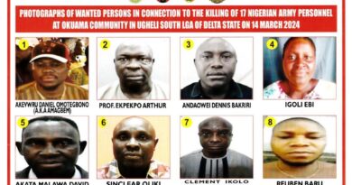 8 wanted for killing 17 soldiers in Delta