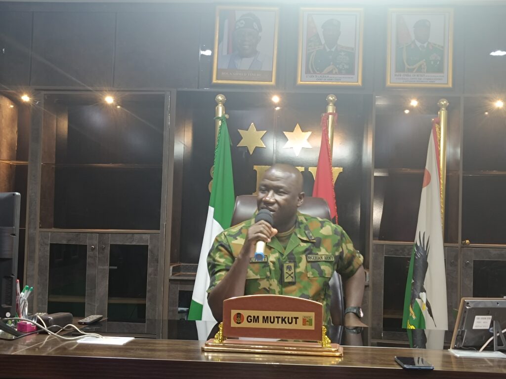 Major General Godwin Mutkut, General Officer Commanding 8 Division and Commander of the Joint Taskforce North West, Operation HADARIN DAJI