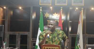 Major General Godwin Mutkut, General Officer Commanding 8 Division and Commander of the Joint Taskforce North West, Operation HADARIN DAJI