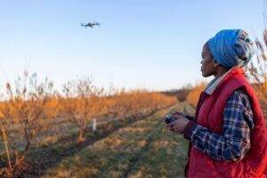 African woman digital farming