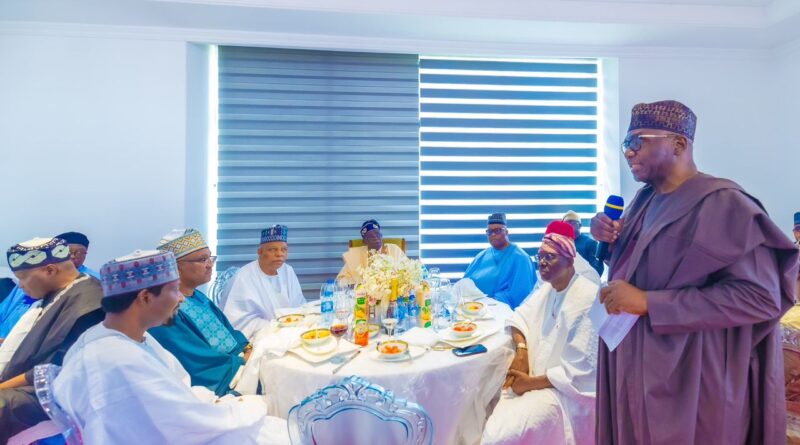 AbdulRazaq speaking in Lagos during a visit by governors and the leadership of the National Assembly to President Tinubu, in commemoration of Eid-el- Fitri.