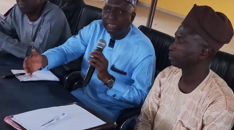 Senator Oloriegbe flanked by other officials during the stakeholders meeting on Hajj operations in Kwara State