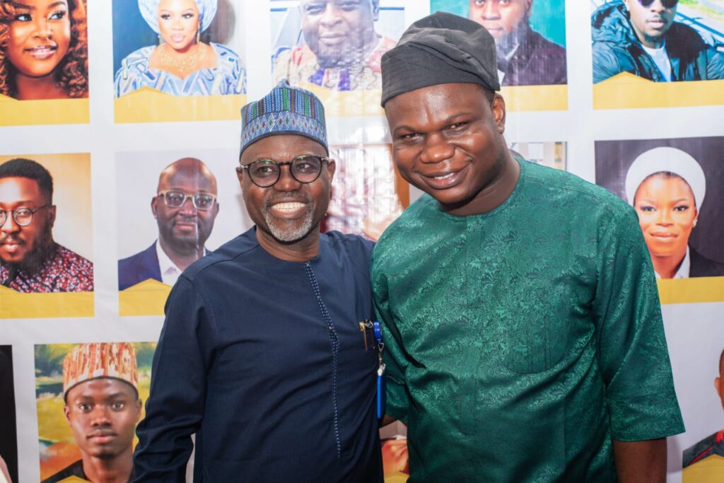 Olayinka Fafoluyi with the Vice Chancellor, University of Ilorin Professor Wahab Egbewole.