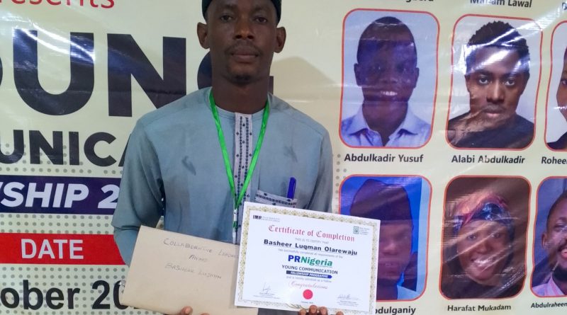 PRNigeria Honours Shagaya's Aide, Basheer Luqman, with Young Communication Fellowship Leadership Award