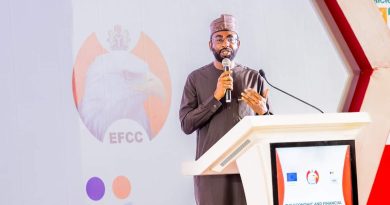 DG NITDA, Kashifu Inuwa CCIE, delivering a paper on "Alternative to Cybercrime" during the EFCC National Cybercrime Summit 2024 held at the Banquet Hall of the Presidential Villa