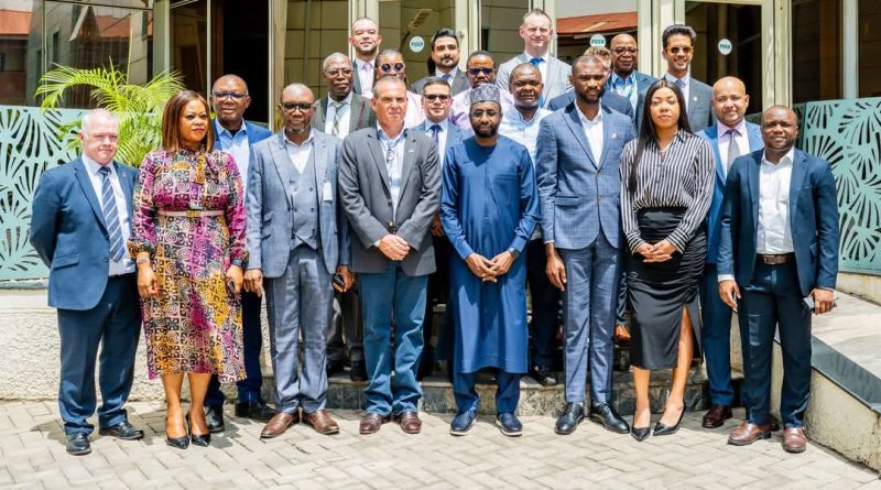 A group photograph of the Nigeria/UK Cybersecurity Trade Mission members with the DG NITDA, Kashifu Inuwa, at the end of the meeting on Monday