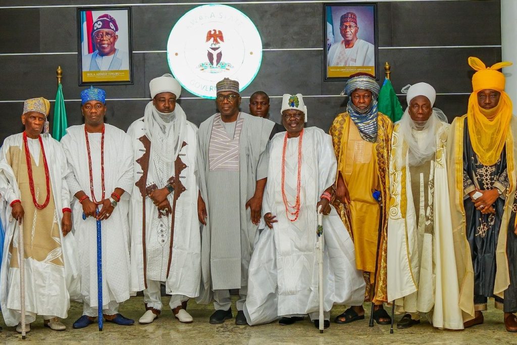 Gov Abdulrazaq Meets First Class Monarchs, Sets Agenda for Safer Kwara