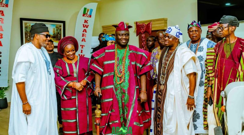 Alaafin, Other Monarchs Visit APC Gov Aspirant Araba in Ilorin